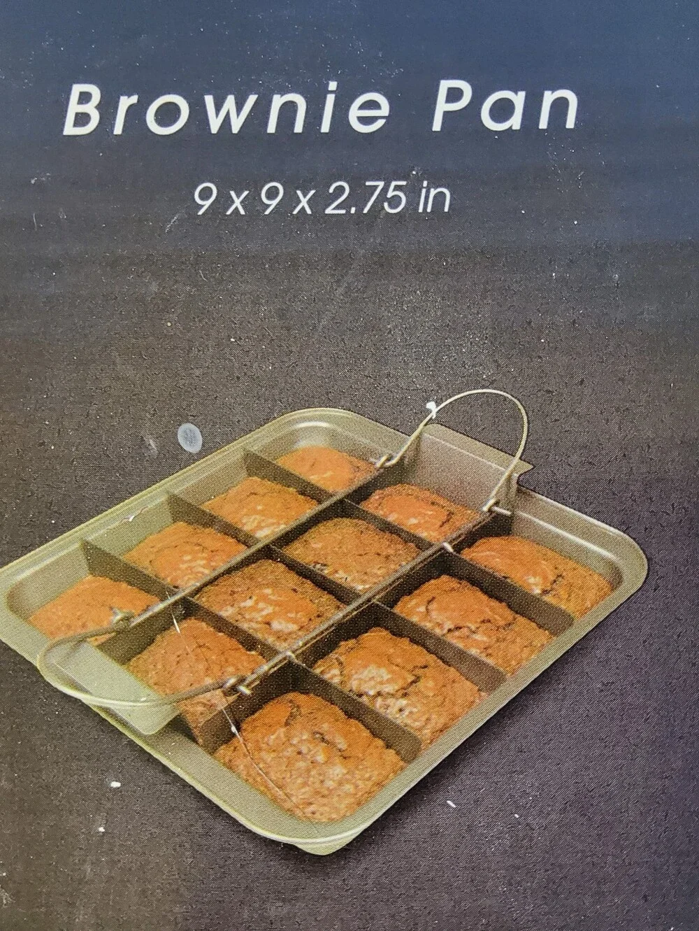NEW Chicago Metallic Slice Solutions Bake Lift & Serve 9 x 9 3pc Brownie Pan Set